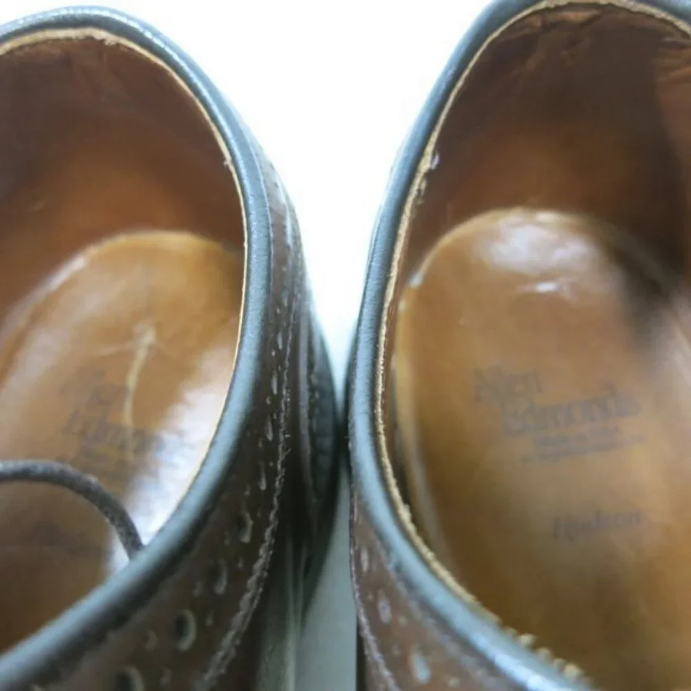 Allen Edmonds Hudson Wingtip Brogue Leather Oxfords Dress Footwear Men 10.5 EEE
